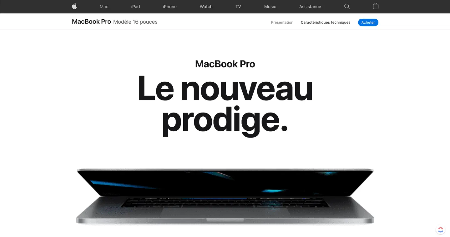 Exemple de Buy Page, page de vente destinée à convaincre l’utilisateur d’acheter un produit ou service